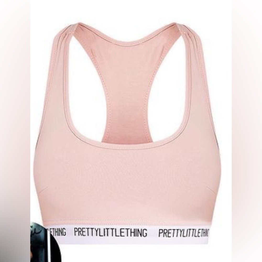 PrettyLittleThing Pink Racerback Bra - Picture 3 of 4